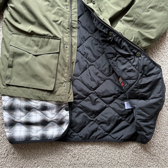 FOLSOM UTILITY JACKET MENS DETACHABLE QUILTED THERMORE INSULATED HOODED WHITE - Picture 6 of 11